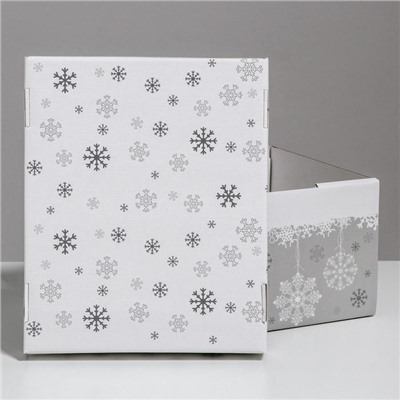 Складная коробка Let it snow, 31,2 х 25,6 х 16,1 см