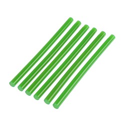 Клеевые стержни TUNDRA, 11 х 200 мм, зеленый, 6 шт.