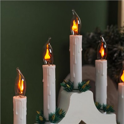 Лампа накаливания для рождественской горки с эффектом пламени, 1.5 Вт, цоколь Е12, 2 шт