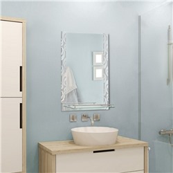 Зеркало в ванную комнату 80×60 см "Ассоona A626", 1 полка