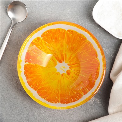 Салатник Доляна «Апельсин», 150 мл, d=12 см, цвет оранжевый