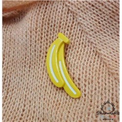 Глянцевая брошь "Сочный банан" 7 см
