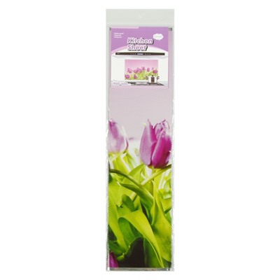 Наклейка на кафельную плитку "Фиолетовые тюльпаны" 60х90 см