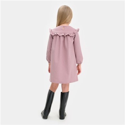 Платье для девочки с рюшей KAFTAN "Basic line", размер 30 (98-104), цвет сиреневый