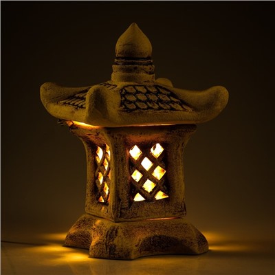 Садовый светильник "Китайский домик" малый, шамот