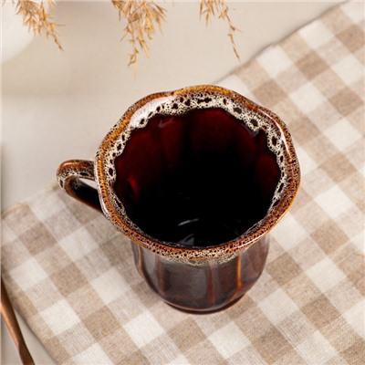 Чашка чайная "Ажур", коричневая, 0.25 л