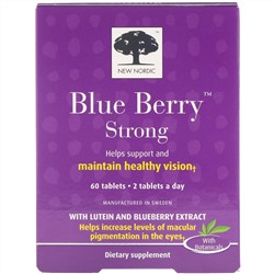 New Nordic, Blue Berry, добавка сильного действия, 60 таблеток
