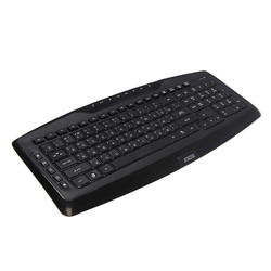 Клавиатура Jet.A SlimLine K17 W, беспроводная, мембранная, 117 клавиш, USB, черная