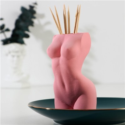 Подставка для зубочисток «Женское тело», ярко-розовый