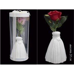 Ваза подарочная керамическая Роуз в подарочной упаковке, высота 31 см