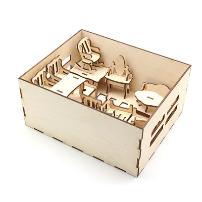 Набор мебели в деревянной коробке