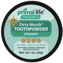 Primal Life Organics, Зубной порошок, сладкая мята, 1 унция (28 г)
