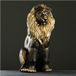 Фигура "Лев сидящий" черное золото