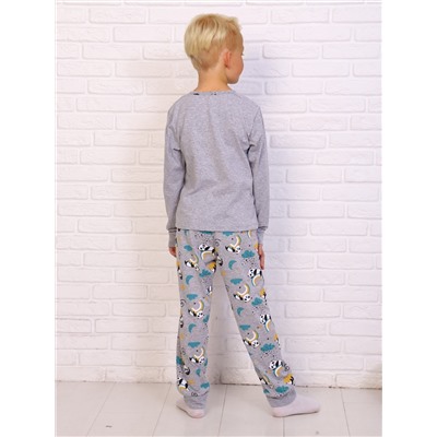 Пижама с брюками для мальчика Лапка Меланж