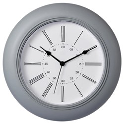 Настенные часы СКАЙРОН, d=30 см, серые