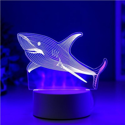 Светильник "Акула" LED RGB от сети 9,5х15х14 см