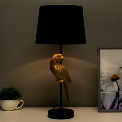 Настольная лампа "Попугай" E27 40Вт черно-золотой 23,5х23,5х50 см
