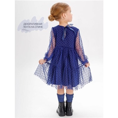 Платье детское Amarobaby BABY DOLL, синий, размер 92