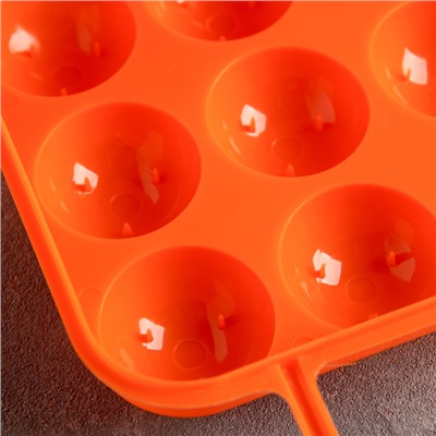 Контейнер для хранения яиц, 20×7 см, 12 ячеек, с ручкой, цвет МИКС
