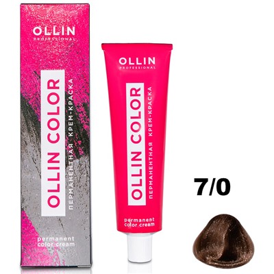Перманентная крем-краска для волос  COLOR 7/0 Ollin 100 мл