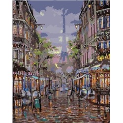 Картина по номерам 40х50 - Вечерний Париж