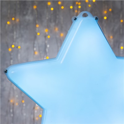 Светодиодная верхушка на ёлку «Звезда белая» 20 см, провод 3 метра, 220 В, свечение мульти (RGB)