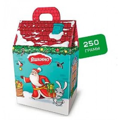 «Яшкино», новогодний набор «Домик с зайцами», 250 гр. СЕРТИФИКАТ