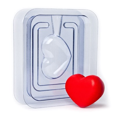 Пластиковая форма 3D "Сердечко" (2 половинки)