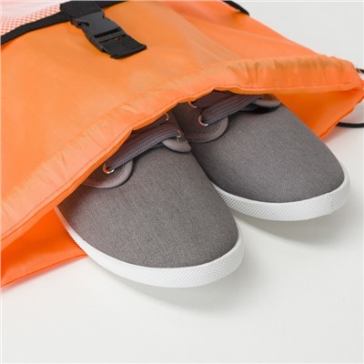 Мешок для обуви, отдел на шнурке, цвет оранжевый