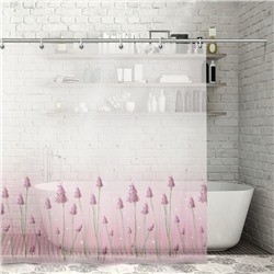 Штора для ванной комнаты Доляна «Лаванда», 180×180 см, PEVA