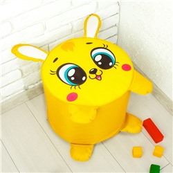 Мягкая игрушка «Пуфик Заяц» 40см х 40см, цвет жёлтый