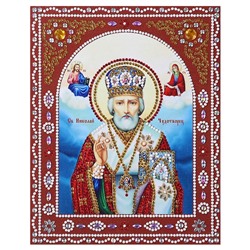 Картина фигурными стразами "Святой Николай Чудотворец" 20×25см