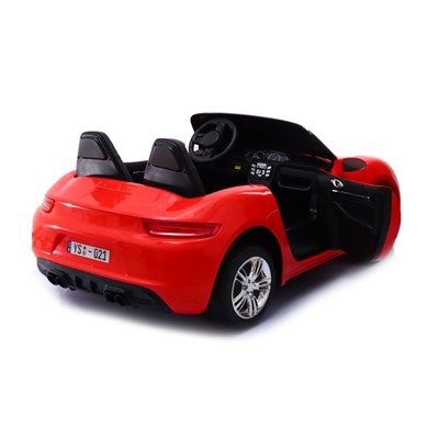 Электромобиль COUPE, макс. нагрузка 60 кг, EVA колеса, кожаное сидение, цвет красный