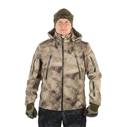 Куртка с капюшоном для спецназа демисезонная МПА-26 (тк.софтшелл) КМФ песок (50/5)