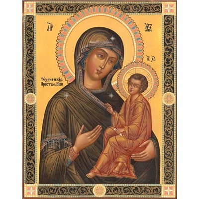 Вышивка крестиком 40х50 - Тихвинская икона Божьей Матери