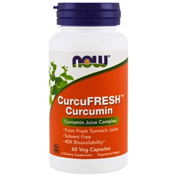 Now Foods, Куркумин CurcuFresh, 60 растительных капсул