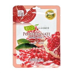 ASPASIA Маска для лица тканевая ГРАНАТ Eco Sheet Pack Pomegranate, 23 ml