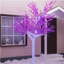 Светодиодное дерево «Акриловое» 3 м, 2304 LED, постоянное свечение, 220 В, свечение фиолетовое