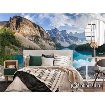 3D Фотообои  «Горное озеро в Альпах»