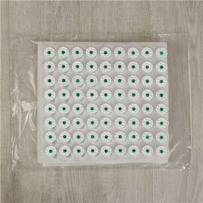 Аппликатор - коврик, 26 × 56 см, цвет белый/зелёный