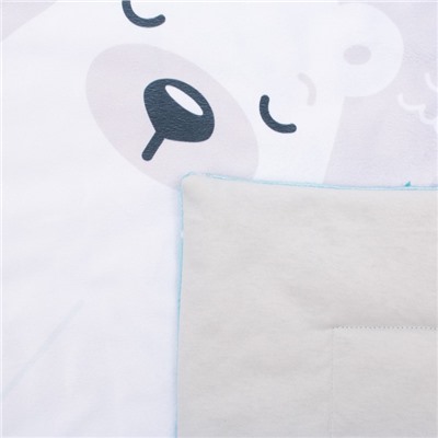 Конверт-одеяло из велюра Крошка Я "Baby boy", серый, 100х100 см