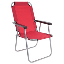 Кресло туристическое, с подлокотниками, до 80 кг, размер 55 х 46 х 84 см, цвет красный