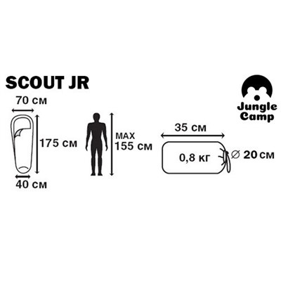 Спальный мешок Jungle Camp Scout JR (70940)