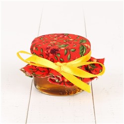 Свадебный комплимент Цветы на красном Гречишный мёд 35 гр.