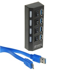Разветвитель USB портов (Hub) 3.0, 4 порта, провод 52 см