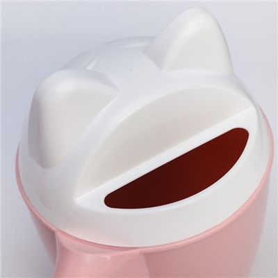 Ковш для купания детский «Котофей», 1 литр, цвет розовый