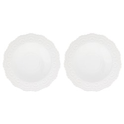 Набор тарелок 2 пр. 28*28*2,5 см "Белый узор"