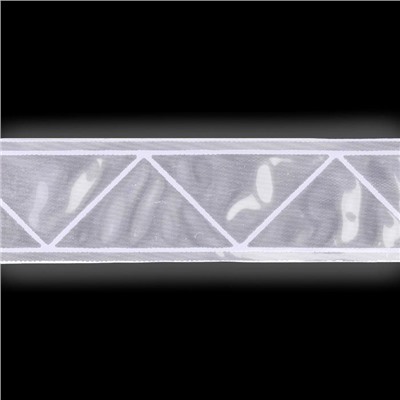 Светоотражающая лента, 2,5 см, 10 ± 1 м, цвет белый