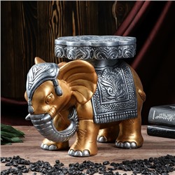 Статуэтка "Слон №5" большой 29 х 25 см золото, серебро
