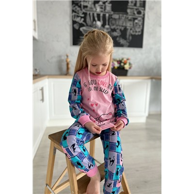 Пижама с брюками для девочки 5112